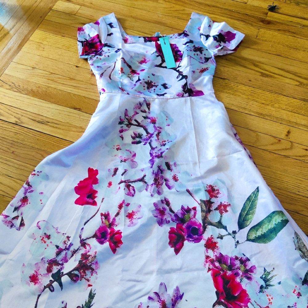 Pretty pink floral dress